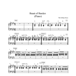 Ноты The Rolling Stones - Beast of Burden (Версия 2) - предпросмотр