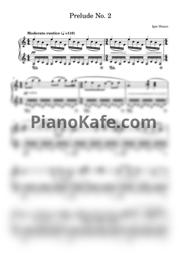 Ноты Игорь Шамо - Прелюдия №2 - PianoKafe.com