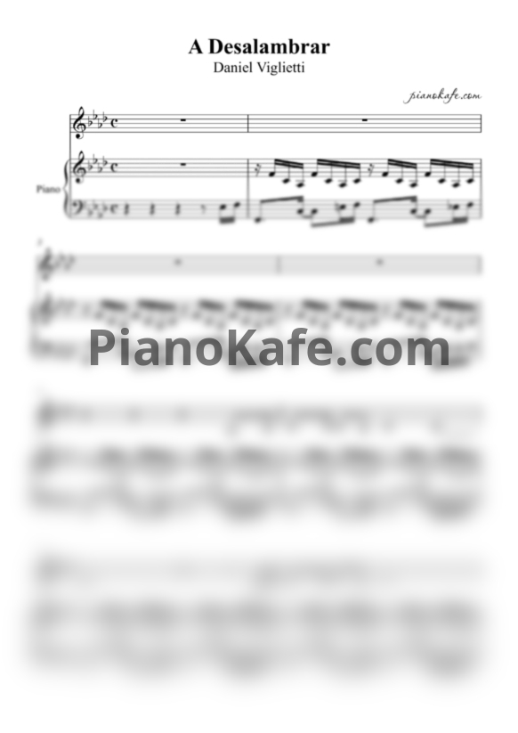 Ноты Daniel Viglietti - A Desalambrar (Переложение для голоса и фортепиано) - PianoKafe.com