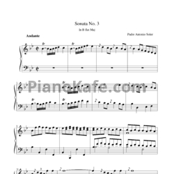 Ноты Antonio Soler - Sonata 3 In B flat maj - предпросмотр