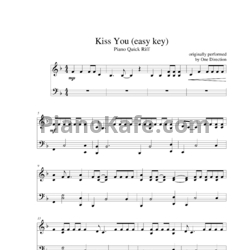 Ноты One Direction - Kiss you (Версия 2) - предпросмотр