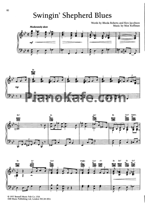 Ноты Ella Fitzgerald - Swingin' Shepherd blues - PianoKafe.com