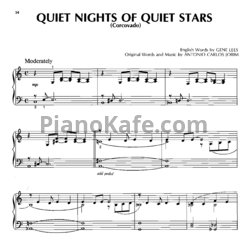 Ноты Antonio Carlos Jobim - Quiet nights of quiet stars (Corcovado) (Piano solo) - предпросмотр