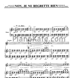 Ноты Edith Piaf - Non, Je ne regrette rien