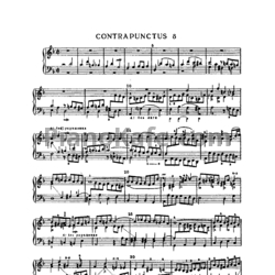 Ноты И. Бах - Искусство фуги (в изложении для фортепиано). Контрапункт №8 - предпросмотр