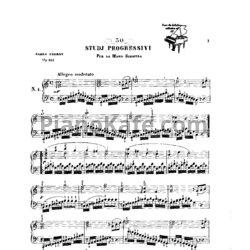 Ноты Карл Черни - Новая школа левой руки, Op. 861 - предпросмотр