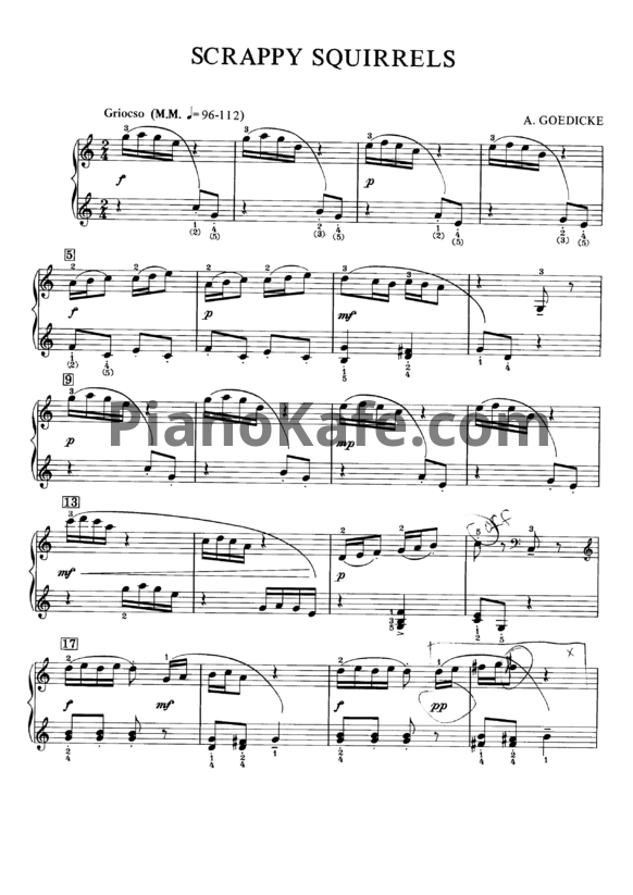 Ноты Александр Гедике - Белки (Соч. 8, №5) - PianoKafe.com