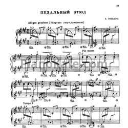 Ноты Елена Гнесина - Педальный этюд - предпросмотр