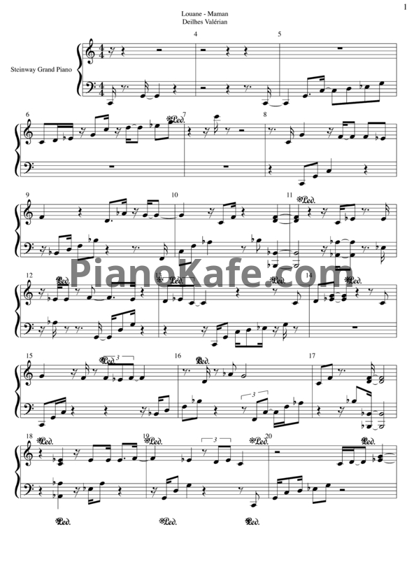 Ноты Louane - Maman - PianoKafe.com