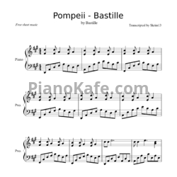 Ноты Bastille - Pompeii