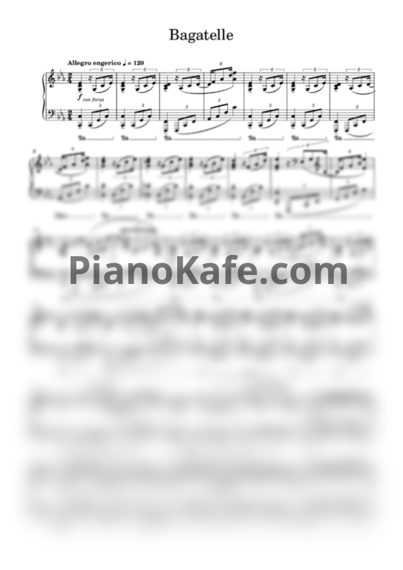 Ноты Bagatelle - PianoKafe.com