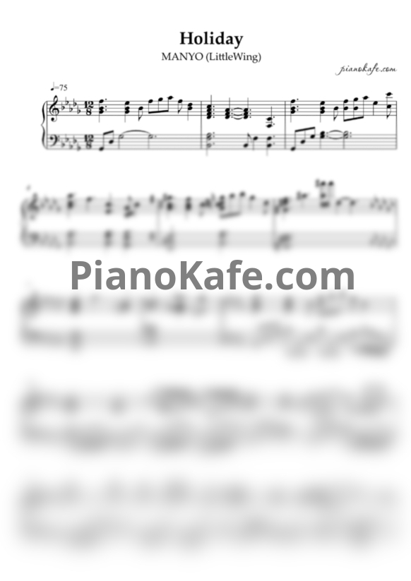 Ноты MANYO (LittleWing) - Holiday - PianoKafe.com