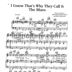 Ноты Elton John - I guess thats why they call it the blues - предпросмотр