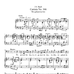 Ноты И. Бах - Кантата №166 "Wo gehest du hin" (BWV 166) - предпросмотр