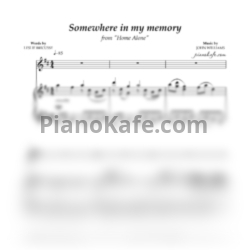 Ноты John Williams - Somewhere in my memory - предпросмотр