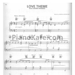 Ноты Ennio Morricone - Love theme from "Nuovo Cinema Paradiso" - предпросмотр