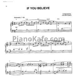 Ноты Jim Brickman - If you believe (Версия 2) - предпросмотр