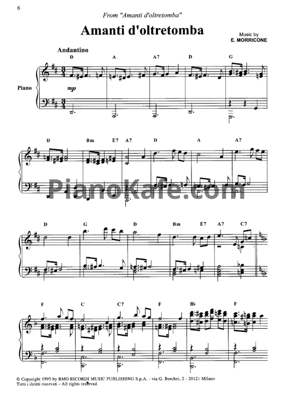 Ноты Ennio Morricone - The best of. Volume 1 - PianoKafe.com