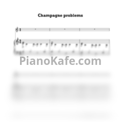 Ноты Taylor Swift - Champagne problems - предпросмотр