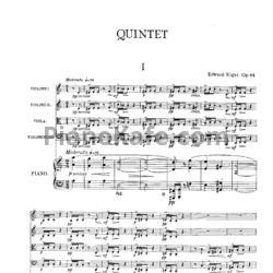 Ноты Эдуард Элгар - Фортепианный квинтет ля минор (Op. 84, Партитура) - предпросмотр