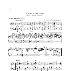 Ноты Герман Волленгаупт - Песнь Сирен. Большой блестящий вальс (Соч. 54) - предпросмотр