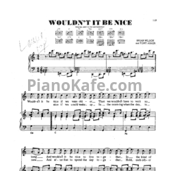 Ноты The Beach Boys - Wouldn't it be nice - предпросмотр
