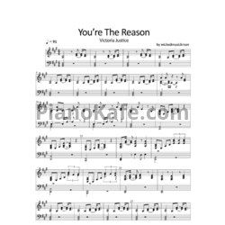 Ноты Victoria Justice - You're the reason - предпросмотр