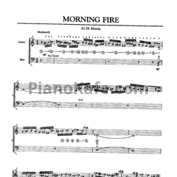 Ноты Al Di Meola - Morning fire - предпросмотр