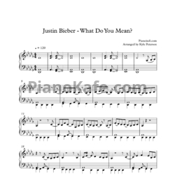 Ноты Justin Bieber - What do you mean? - предпросмотр