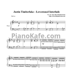 Ноты Justin Timberlake - Lovestoned interlude - предпросмотр