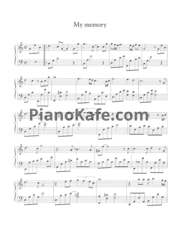 Ноты Blue Endless Love II My Memory (Версия 2) - PianoKafe.com