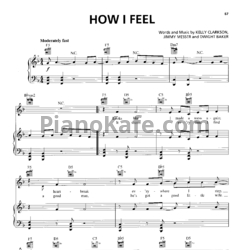 Ноты Kelly Clarkson - How I feel - предпросмотр