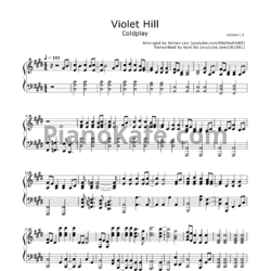 Ноты Coldplay - Violet hill (Adrian Lee version) - предпросмотр
