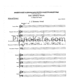 Ноты Karl Jenkins - The armed man: A mass for peace (Книга нот) - предпросмотр