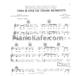 Ноты Barbra Streisand - This is one of those moments (arr. by Michel Legrand) - предпросмотр