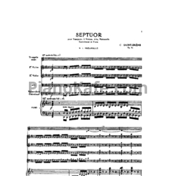 Ноты Камиль Сен-Санс - Септет для трубы, струнного квинтета и фортепиано (Op, 65) - предпросмотр