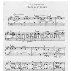 Ноты William Gillock - Etude in E minor - предпросмотр