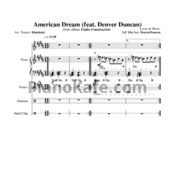 Ноты Lil' Dre feat. Denver Duncan - American dream