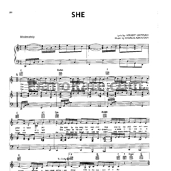Ноты Charles Aznavour - She (Версия 2) - предпросмотр