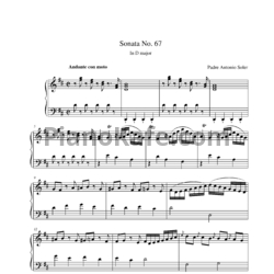 Ноты Antonio Soler - Sonata No. 67 in D major - предпросмотр