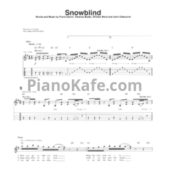 Ноты Black Sabbath - Snowblind (Guitar tabs & Voice) - предпросмотр