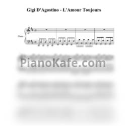 Ноты Gigi D'Agostino - L'Amour toujours - предпросмотр