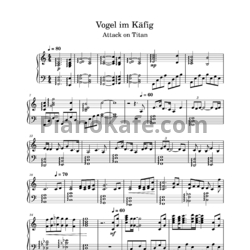 Ноты Hiroyuki Sawano - Vogel im Käfig - предпросмотр