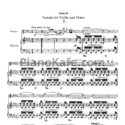 Ноты Леош Яначек - Соната для скрипки и фортепиано