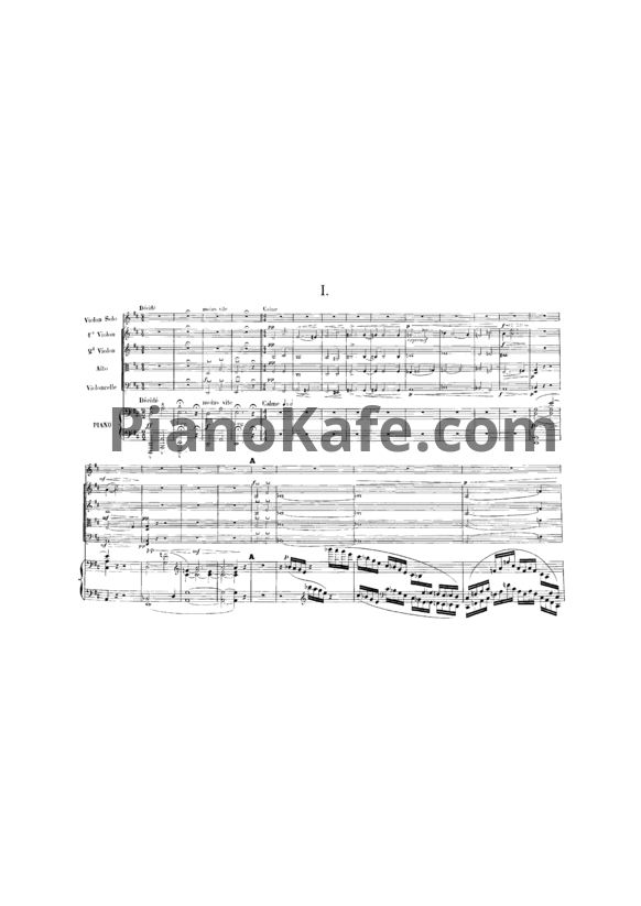 Ноты Эрнест Шоссон - Концерт для скрипки, фортепиано и струнного квартета ре мажор (Op. 21) - PianoKafe.com