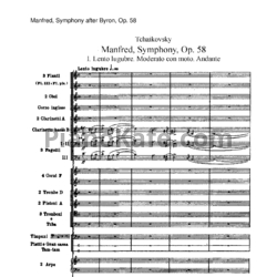 Ноты П. Чайковский - Симфония "Манфред" Op. 58 (Партитура) - предпросмотр