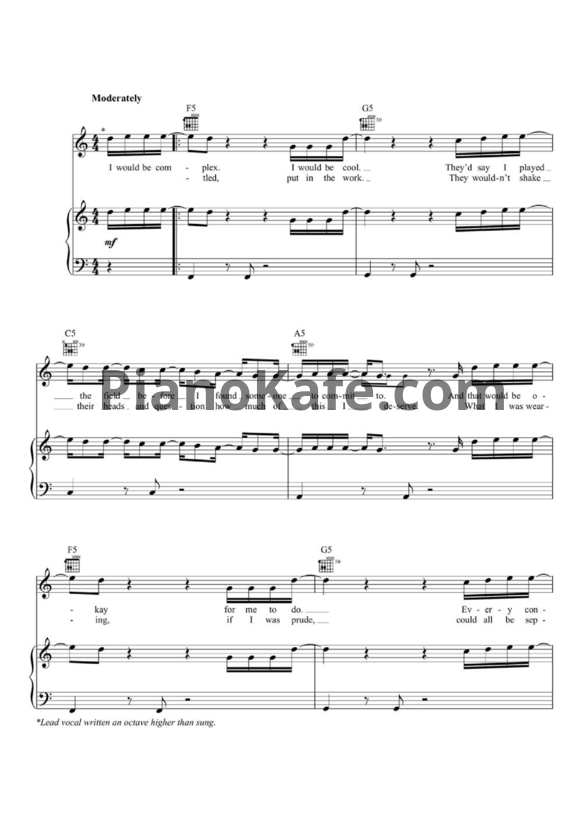 Ноты Taylor Swift - The man - PianoKafe.com