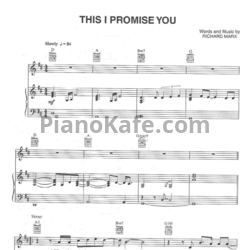 Ноты N Sync - This I promise you - предпросмотр