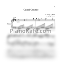 Ноты R. Benatar, F. Weyer - Canal Grande (Solo piano) - предпросмотр