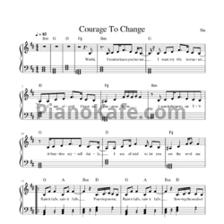 Ноты Sia - Courage to change - предпросмотр